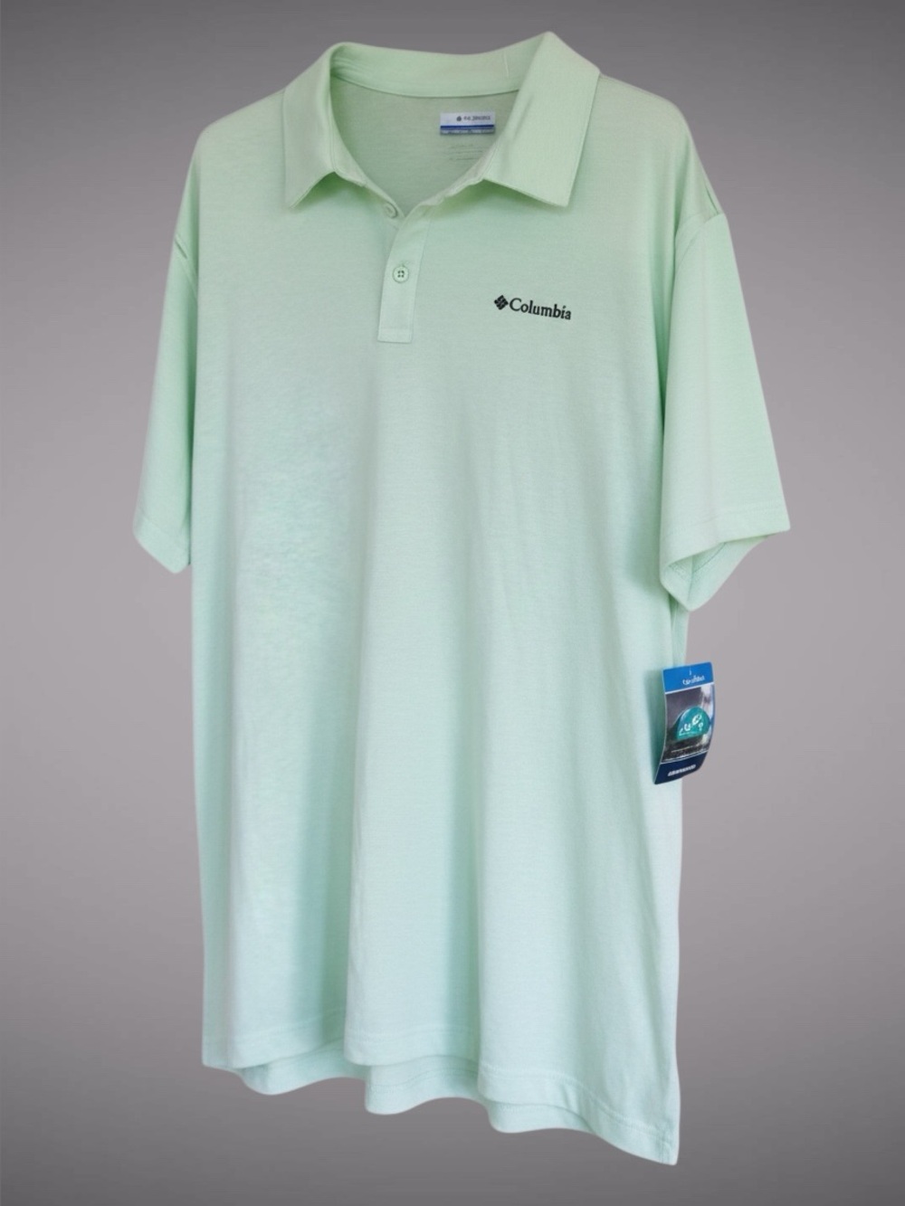 Columbia Omni-Wick Polo Shirt XXL Mint Green Performance Golf NWT